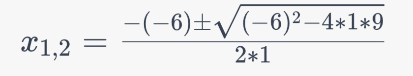 Example of a quadratic equation in which the discriminant is zero